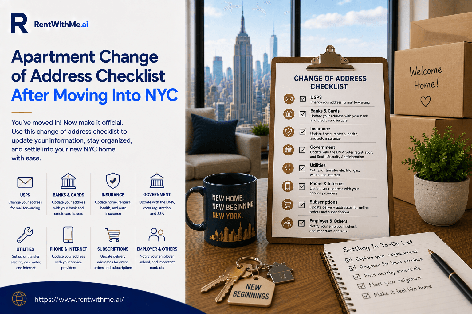 Apartment Change of Address Checklist After Moving Into NYC