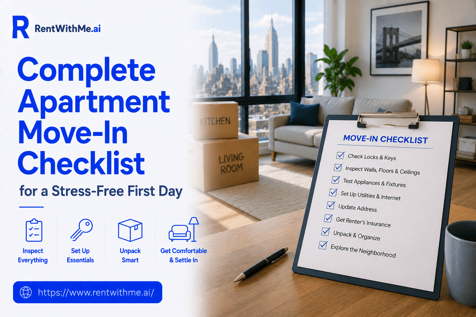 Complete Apartment Move-In Checklist for a Stress-Free First Day